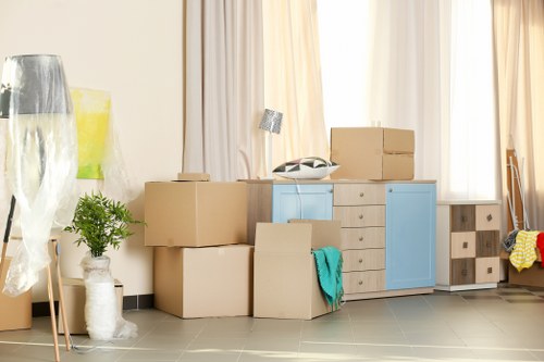 House movers working on a residential move in Earls Court