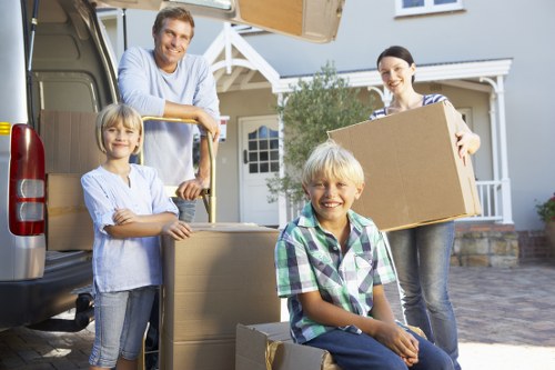 Careful loading of household items for an Earls Court move